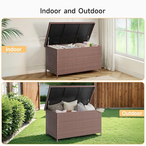 158 Gallon XL Wicker Deck Box