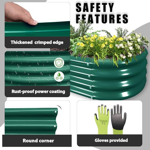 12x2x1ft Galvanized Raised Garden Bed