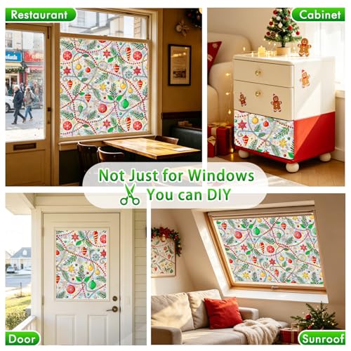 Rainbow Stained Glass Window Privacy Film