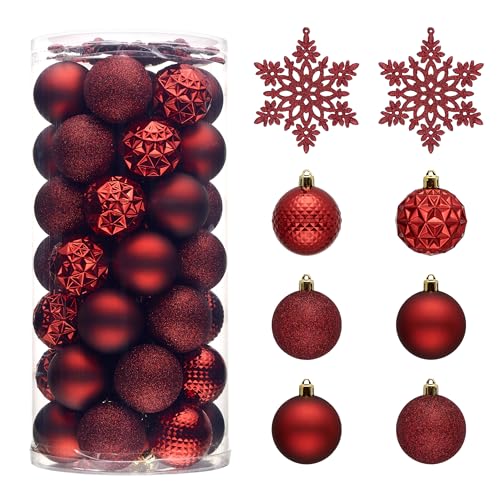 50ct Christmas Tree Decorations Ball Ornaments 2 Inches (50 Count)