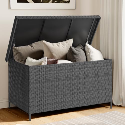 158 Gallon XL Wicker Deck Box