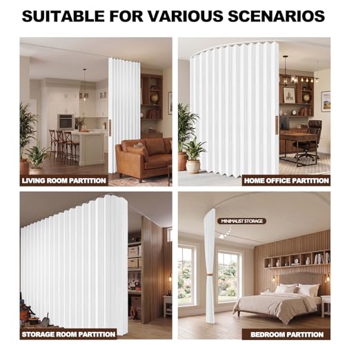 Hanging Accordion Room Divider with Track System