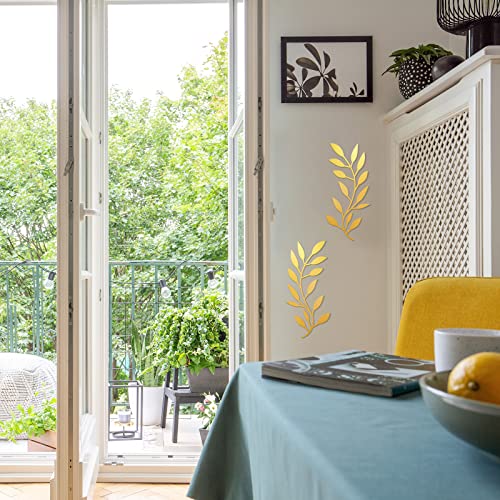 2 Pcs Metal Leaf Wall Art Vine Branch Decor (2 Count)