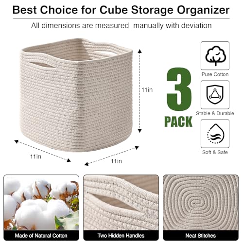 11 Inch Cube Storage Bins (3 Count)