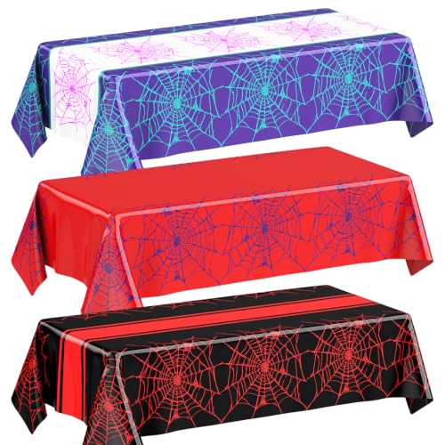3 Pack Spider Tablecloth Birthday Party (3 Count)
