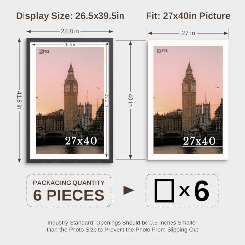 27x40 Poster Frame Set of 6