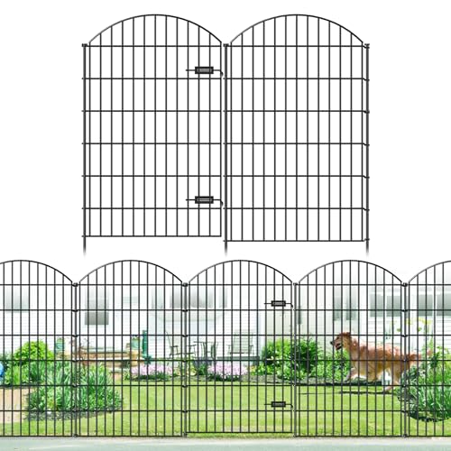 Metal Garden Fence with Gate 48 in x 12.7 ft (172.8 Sq Ft)