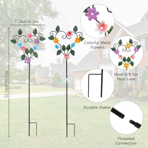 Metal Flowers Decorative Garden Stakes (3 Count)