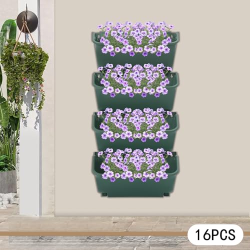 16Pcs Vertical Wall Planter