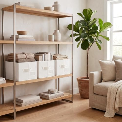 Closet Shelf Baskets with Label (3 Count)