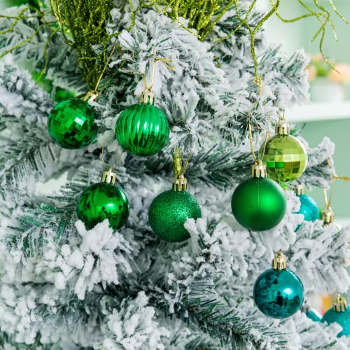 24ct Green Christmas Ball Ornaments for Tree Decorations (34 Count)