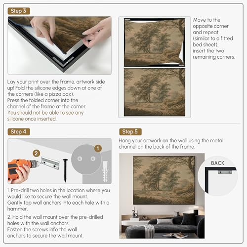 60"x72" Extra Large Framed Wall Art Antique Sepia Landscape with Trees and Historic Architecture for Home Living Room Bedroom Decor