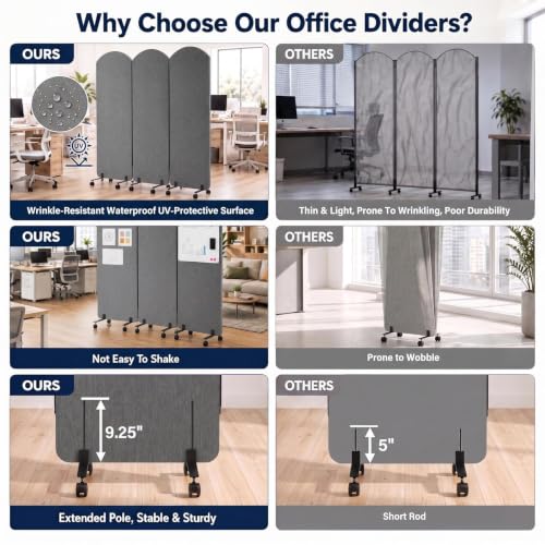 3 Panel Portable Office Partition
