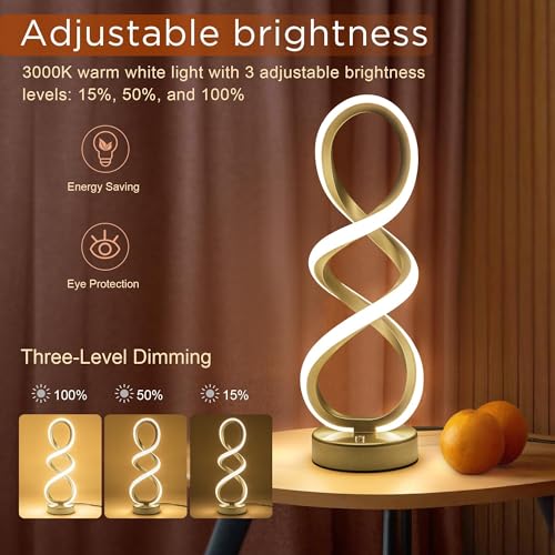 Modern Spiral LED RGB Table Lamp