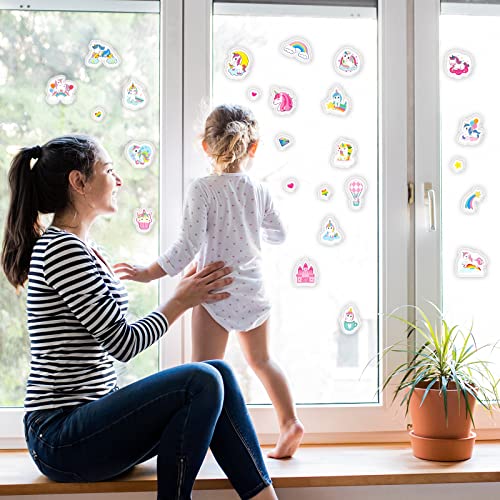 20 PCS Unicorn Thick Window Gel Clings for Kids Toddlers (20 Count)