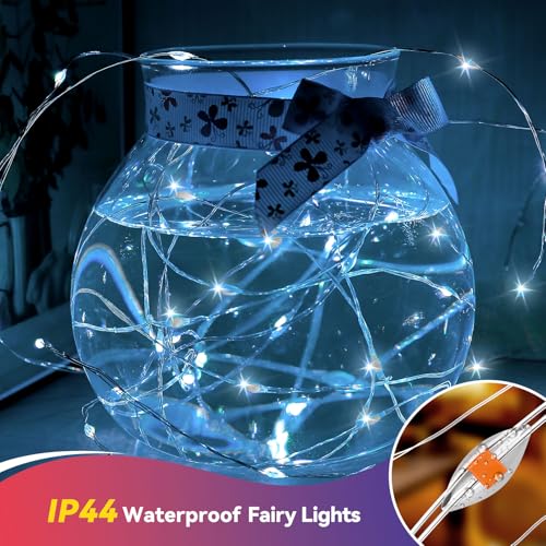 4 Pack Cool White Fairy Lights Battery Operated