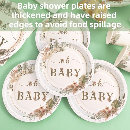 168 Pcs Boho Its A Girl Baby Shower Decorations (168 Count)