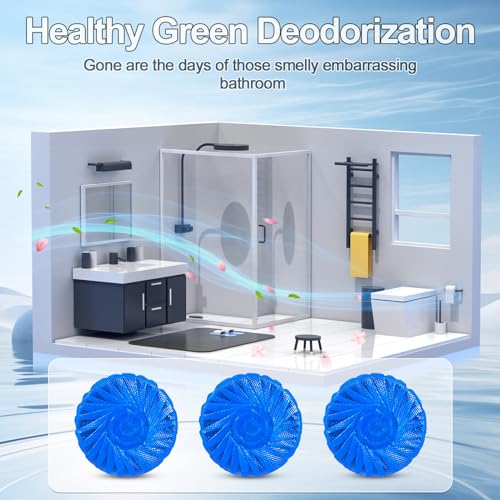 Automatic Toilet Bowl Cleaner Tablets Blue 72 Pack (72 Count)