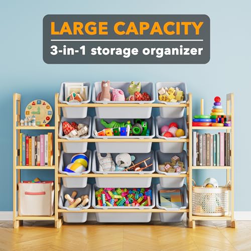 Toy Storage Organizer with 6 Shelves and 12 Bins