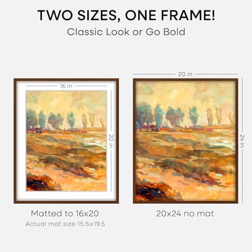 20x24 Brown Oak Picture Frame