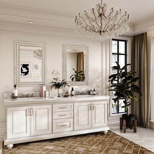 28"x40" Jeweled Luxury Rectangle Decorative Wall Mirror