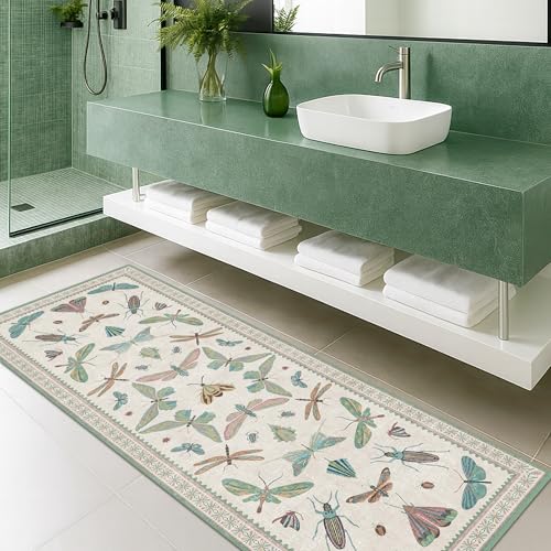 Washable Non Slip Bathroom Runner Rug 2x5 (10 Sq Ft)