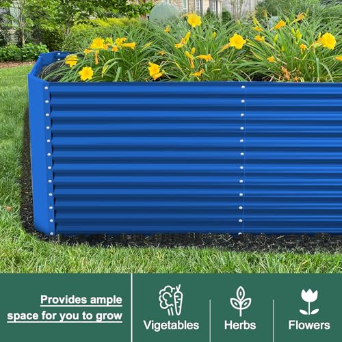 6x3x3ft Rectangular Galvanized Raised Garden Beds