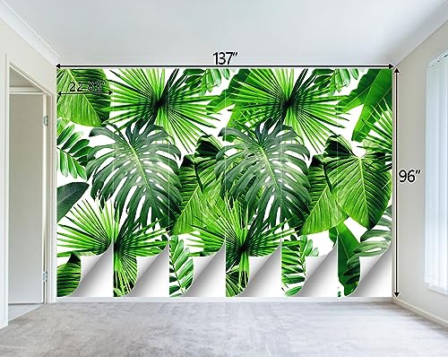 Tropical Green Botanical Leaf Wallpaper Bedroom Plant Mural Room Decor Living Room tv Background Large wall Mural