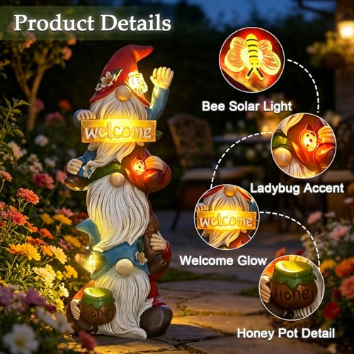 Garden Gnome Statue Solar Lights