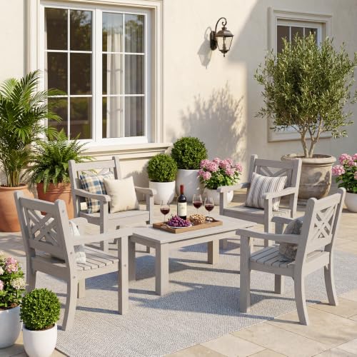 Poly Lumber Outdoor Patio Dining Chair with Arms Set of 2 (2 Count)