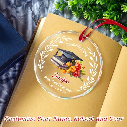 Personalized Graduate Glass Christmas Ornament
