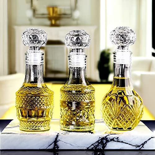 AlifordGlass Mini Glass Bottles with 6 Different Shapes Can be Used for Self (6 Count)