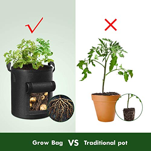 5 Pack 10 Gallon Potato Grow Bags (5 Count)