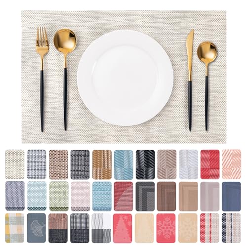 Placemats Set of 4 Washable Indoor (4 Count)