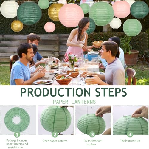 21 Pack Pastel Paper Lanterns (21 Count)