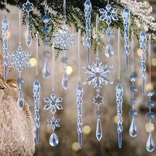 Crystal Christmas Tree Ornaments (18 Count)
