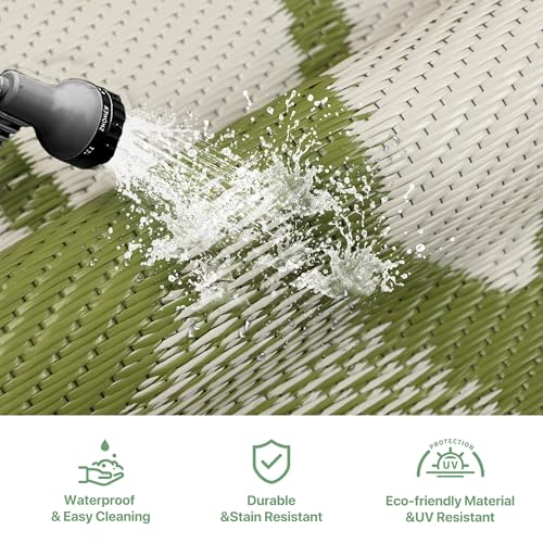 Outdoor Rug Waterproof for Patio Decor (54 Sq Ft)