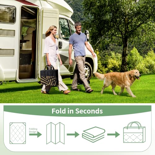 Outdoor Rug Waterproof Plastic Rugs for Patio (80 Sq Ft)