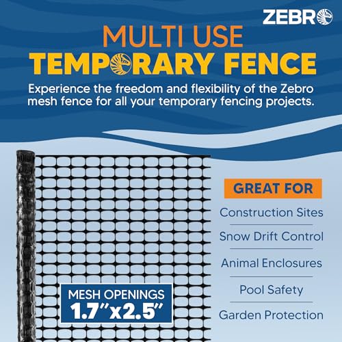 4' x 100' Orange Plastic Garden Fence Roll (200 sq ft sq ft)