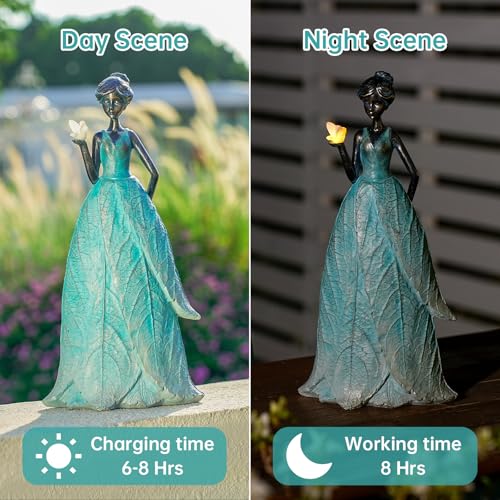 Solar Fairy Statue Collection Home Decoration 12.9 in
