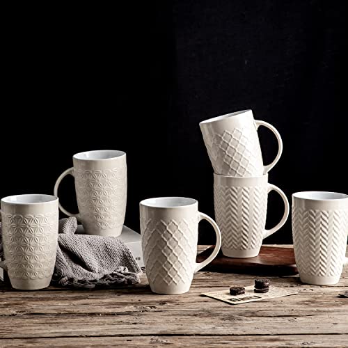 20 oz Large Coffee Mugs Set of 6 (6 Count)