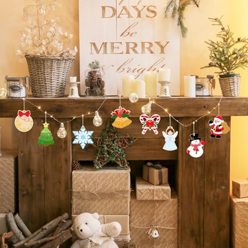 80PCS Wooden Christmas Ornaments to Paint (80 Count)