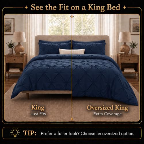 King Size Comforter Set Navy