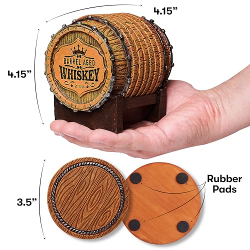 Whiskey Barrel Coaster Set (6 Count)