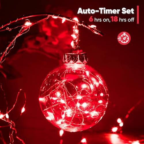 4 Pack 16.4 Ft. Battery Operated Outdoor String Lights with Remote & Timer (4 Count)