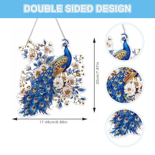 DIY Peacock Diamond Painting Hanging Ornament