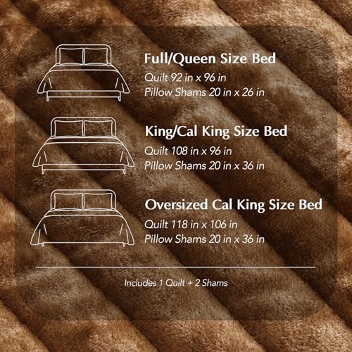Stripe Channel Luxury Velvet Quilt Set King Size