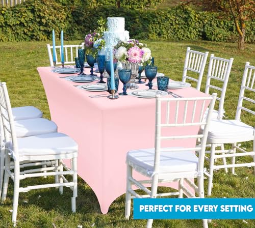 Spandex Table Cloth 2 Pack [8FT (2 Count)