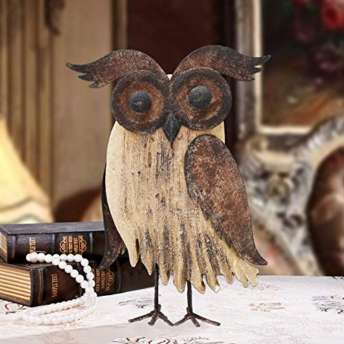 Rustic Owl Figurines Decor Animal Statue for Home