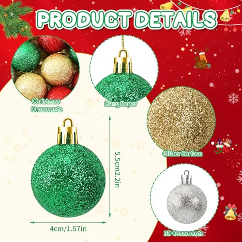 24Pcs Christmas Ornaments (24 Count)